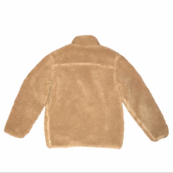 Aritizia TNA Teddy Jacket Tan Sherpa Fleece - Picture 6 of 11
